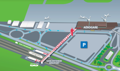 Consignes pour accéder à la navette TER aéroport strasbourg