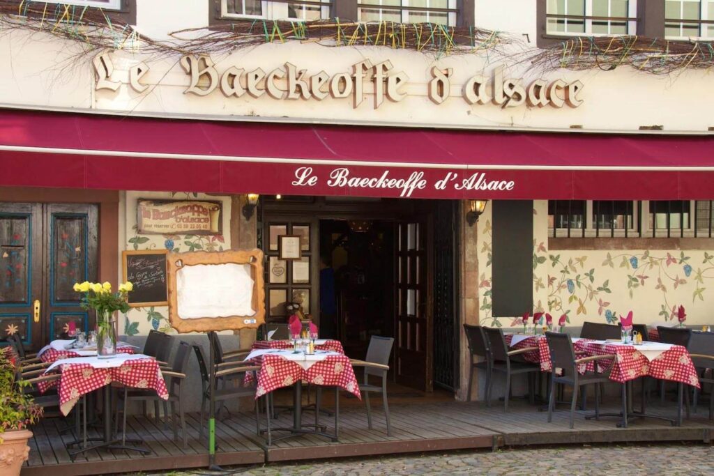 Entrée du Resto Le Baeckeoffe d'Alsace à Strasbourg