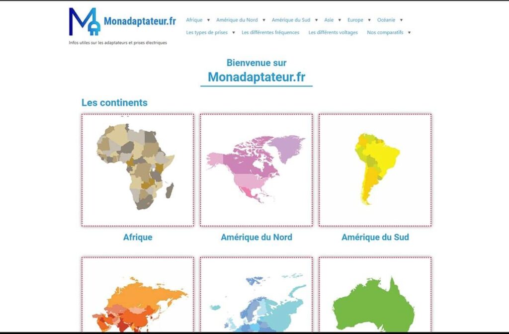 Printscreen du site Monadaptateur.fr